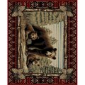 Mayberry Rug 5 ft. 3 in. x 7 ft. 7 in. Lodge King Grizzly Gap Area Rug, Multi Color LK7270 5X8